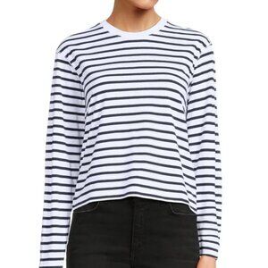 ATM Anthony Thomas Melillo Jersey Striped Long Sleeve Tee, Size S